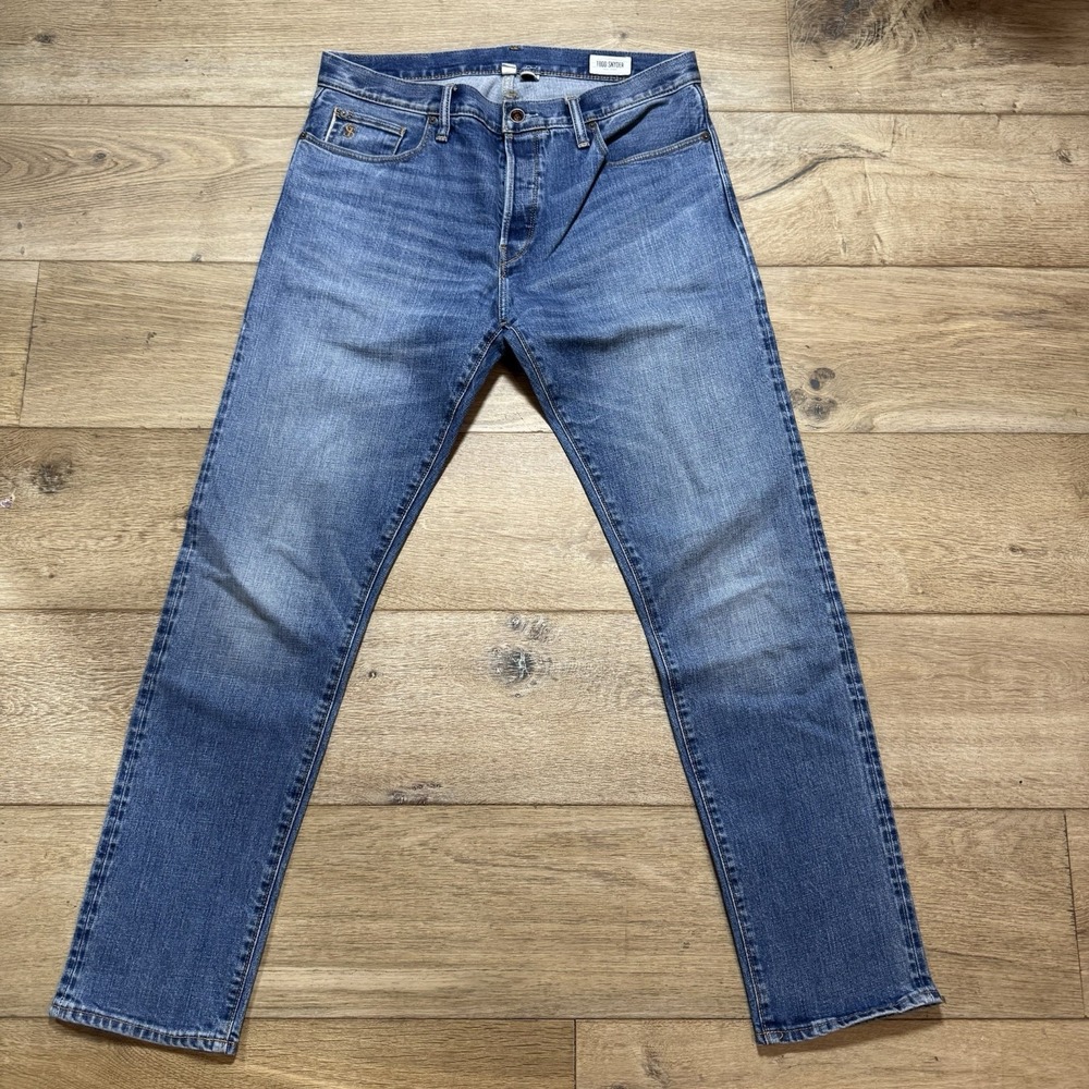 Todd Snyder Selvedge Denim Jeans Mens 32 Measure 34x31 Straight Japanese Stretc